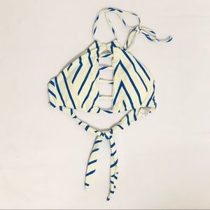 NWOT Billabong bikini top white and blue S